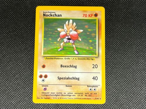 Pokemon TCG - [German] Hitmonchan #7 (Nockchan) Holo - Base Set - LP/LP+