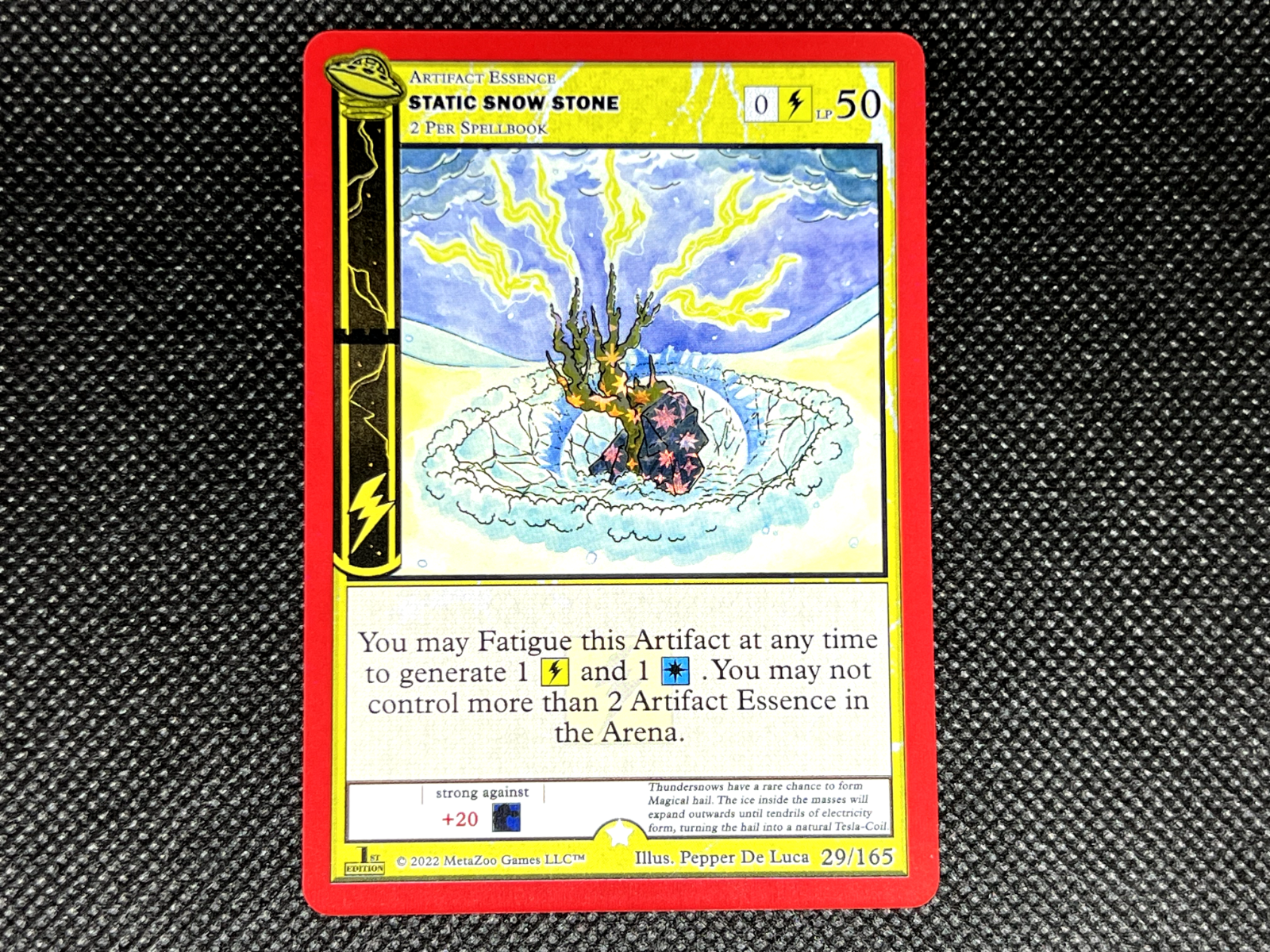 Metazoo TCG - 1st Edition Static Snow Stone Reverse Holo - Near Mint / Mint