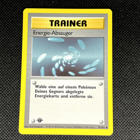 [1st Edition] German Energy Removal #92 - Pokemon Base Set - Near Mint
