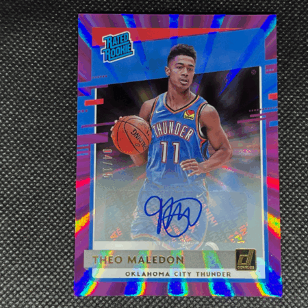Theo Maledon [Auto] 04/15 Rated Rookie #242 - 2020 Panini - Donruss Purple Laser