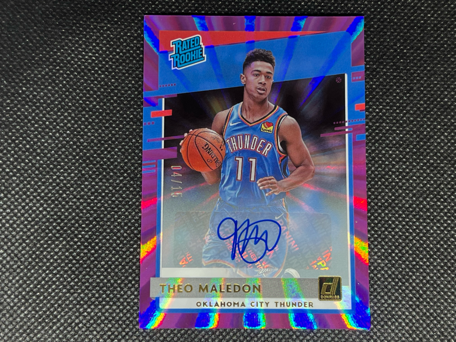 Theo Maledon [Auto] 04/15 Rated Rookie #242 - 2020 Panini - Donruss Purple Laser