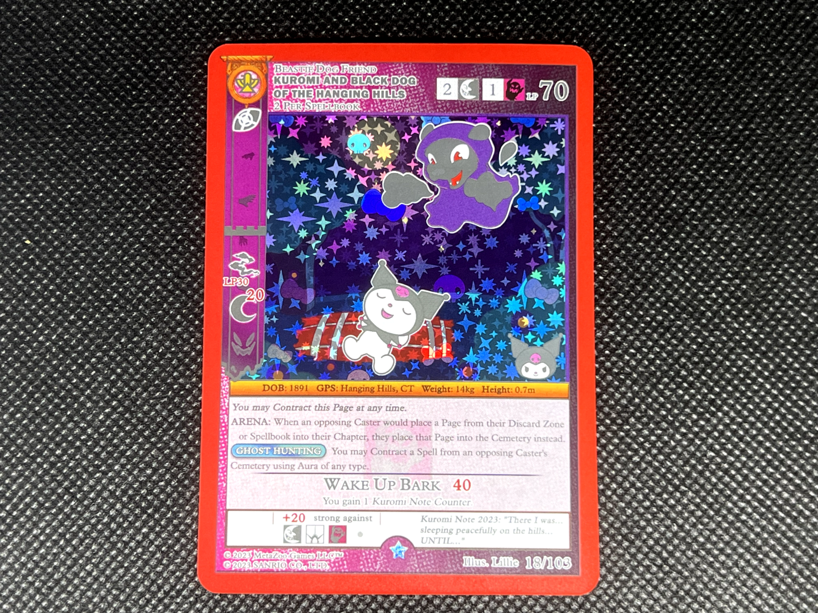 MetaZoo TCG - Kuromi and Black Dog of Hanging Hills - Kuromi's CC- NM
