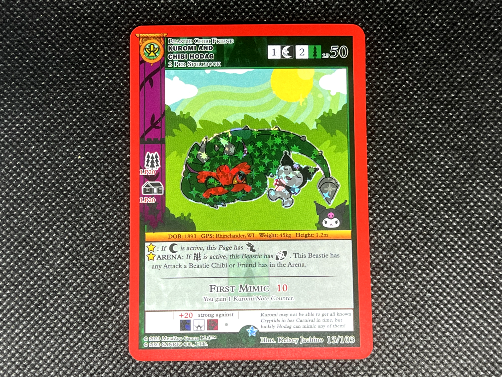 MetaZoo TCG - Kuromi and Chibi Hodag - Kuromi's Cyptid Carnival - NM