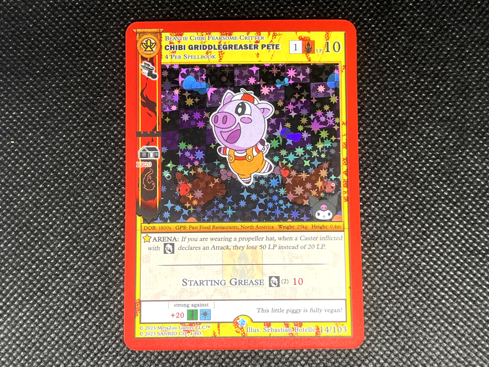 MetaZoo TCG - Chibi Griddlegreaser Pete - Kuromi's Cryptid Carnival - NM