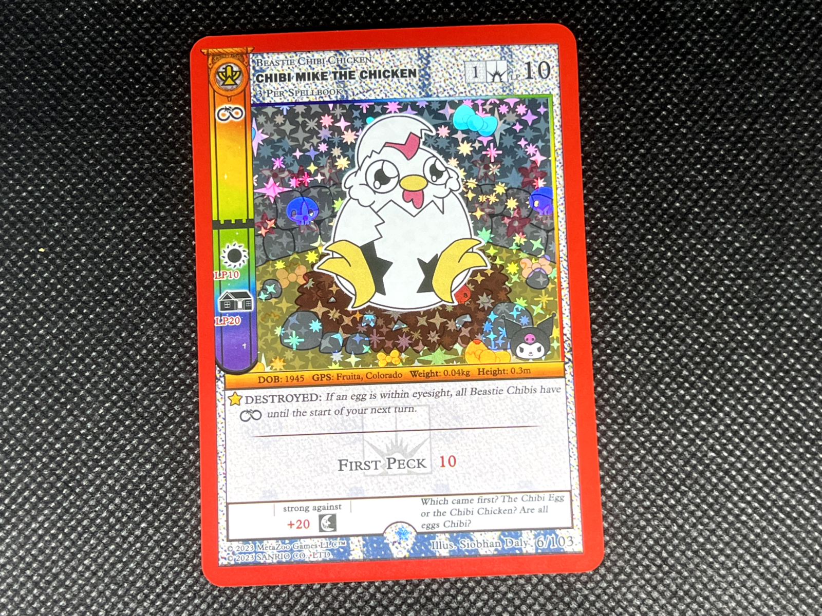 MetaZoo TCG - Chibi Mike the Chicken - Kuromi's Cryptid Carnival- NM