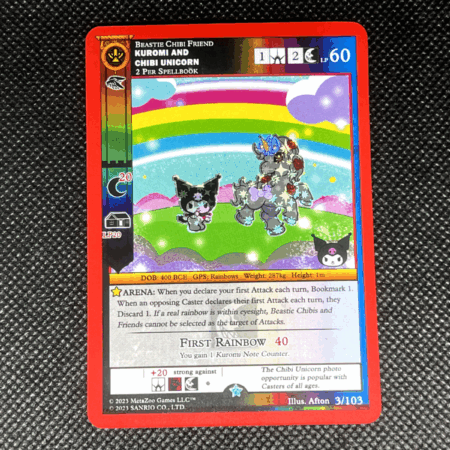 MetaZoo TCG - Kuromi and Chibi Unicorn - Kuromi's Cryptid Carnival- NM