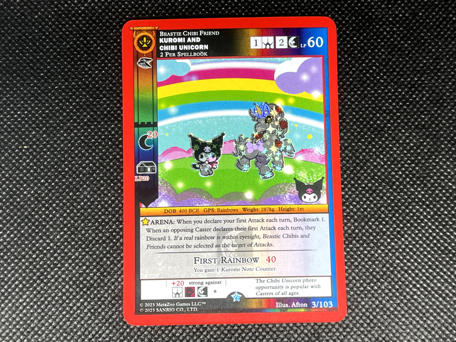 MetaZoo TCG - Kuromi and Chibi Unicorn - Kuromi's Cryptid Carnival- NM