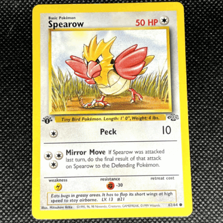 Pokemon TCG - [1st Edition] Spearow - Jungle Set - MP / LP- Condition