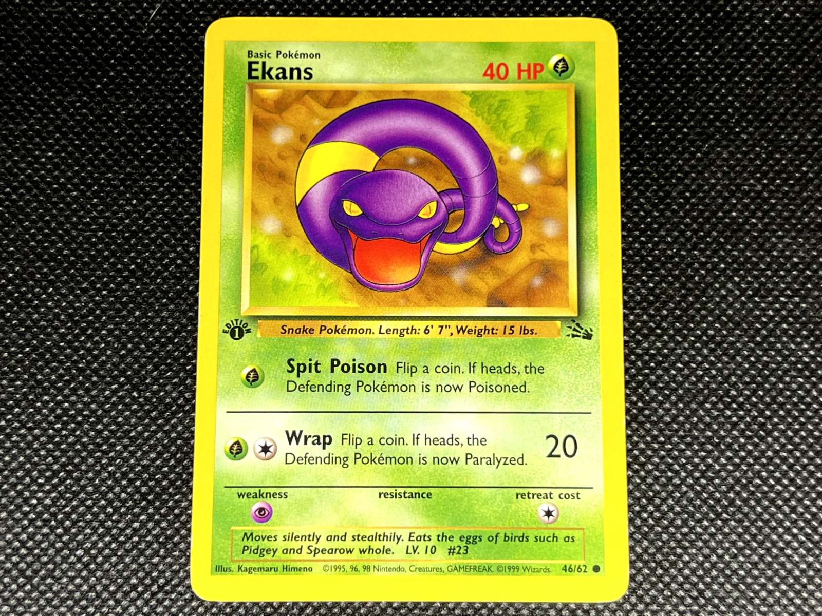 Pokemon TCG - [1st Edition] Ekans- Fossil Set - LP Condition