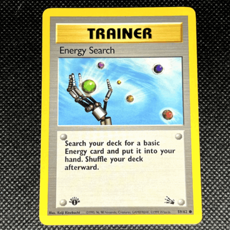 Pokemon TCG - [1st Edition] Energy Search - Fossil Set - LP / LP + Condition
