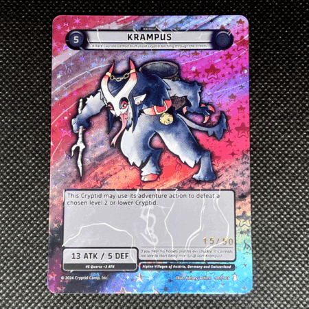 Cryptid Camp TCG - Krampus #15/50 Serialized - 2024 Christmas Set - VERY RARE