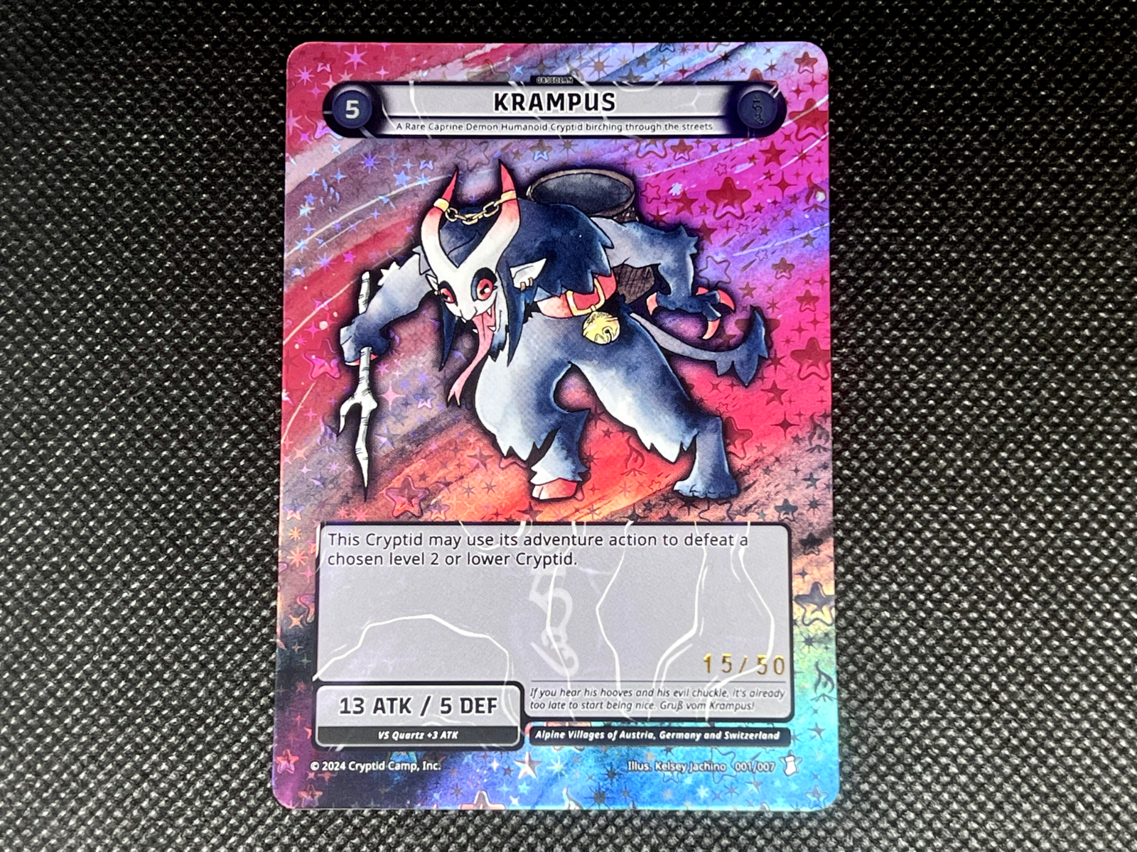 Cryptid Camp TCG - Krampus #15/50 Serialized - 2024 Christmas Set - VERY RARE