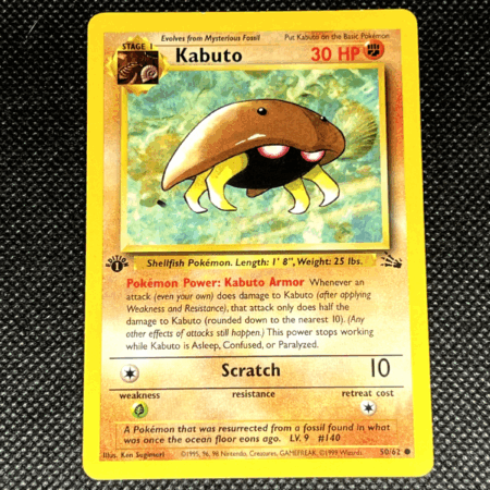 Pokemon TCG - [1st Edition] Kabuto - Fossil Set - LP Condition