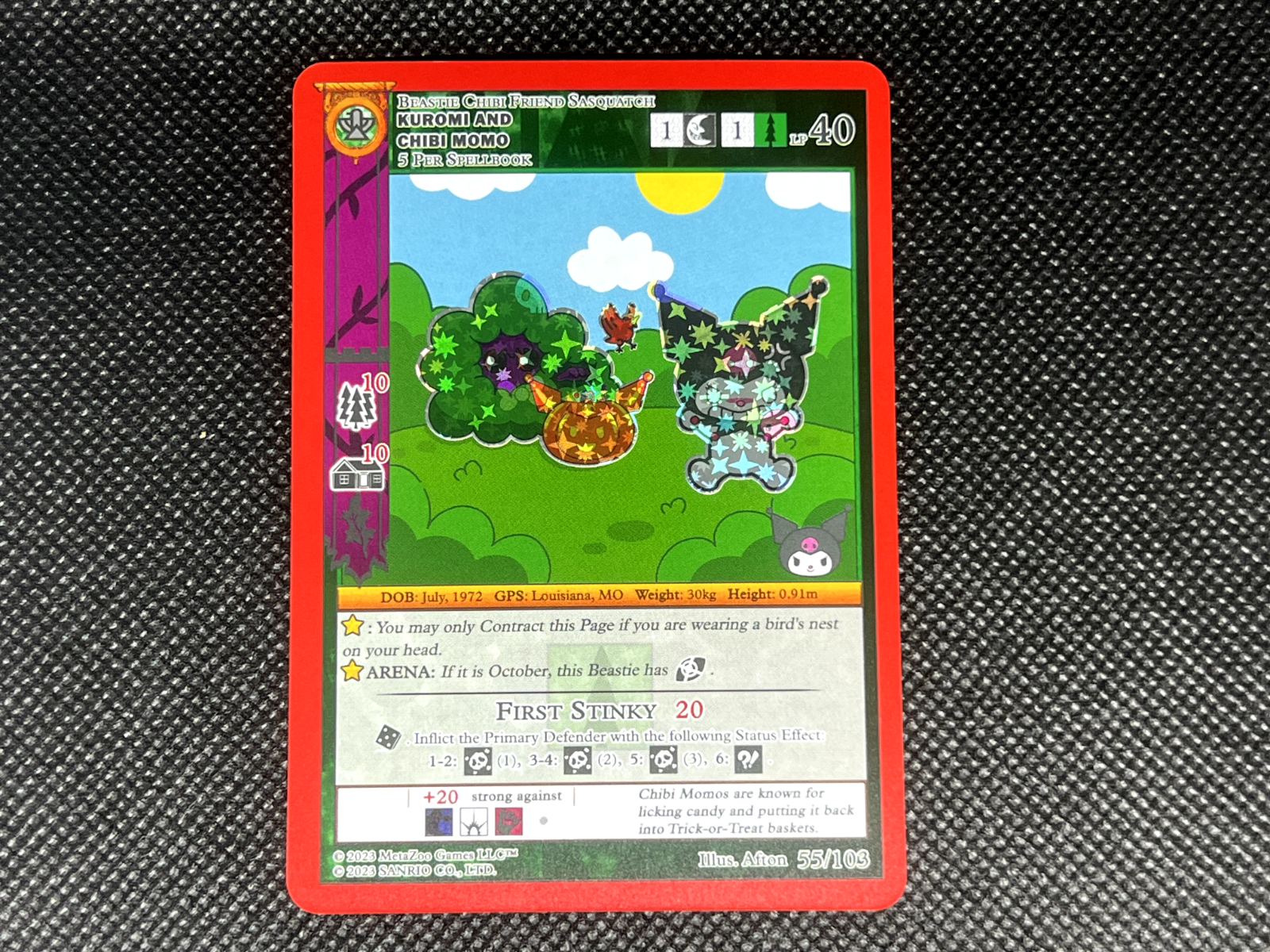 MetaZoo TCG - Kuromi and Chibi Momo - Kuromi's Cyptid Carnival - NM