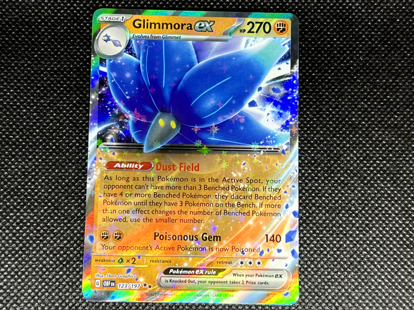Pokemon TCG - Glimmora EX #123 - Obsidian Flames - Near Mint
