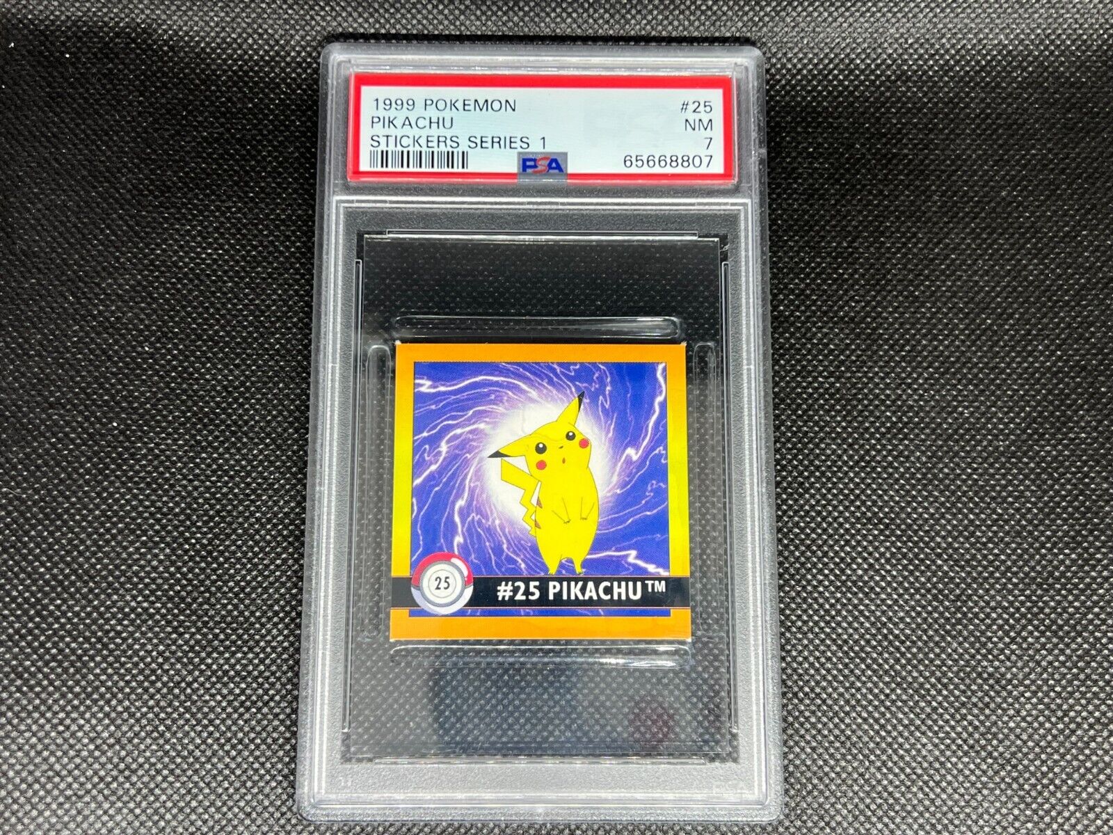 Pokemon TCG - Pikachu #25 - Artbox Stickers Series 1 - PSA 7