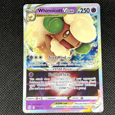 Pokemon TCG - Whimsicott VSTAR #65- Brilliant Stars - Near Mint
