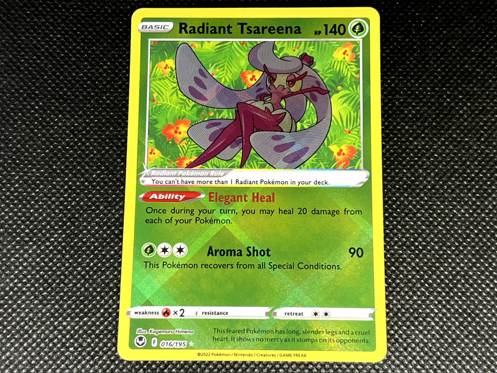 Pokemon TCG - Radiant Tsareena #16 - Silver Tempest Set - Pack Fresh!
