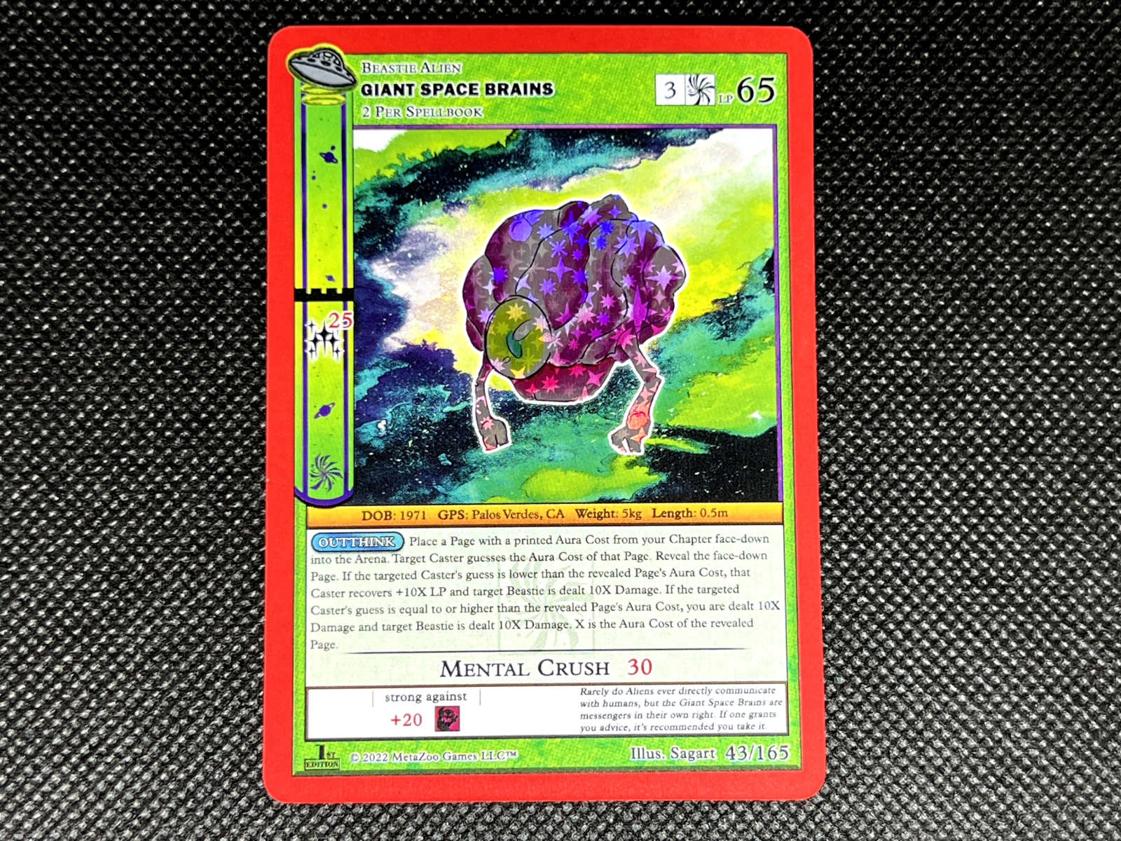Metazoo TCG - 1st Edition Giant Space Brains Reverse Holo - Near Mint / Mint