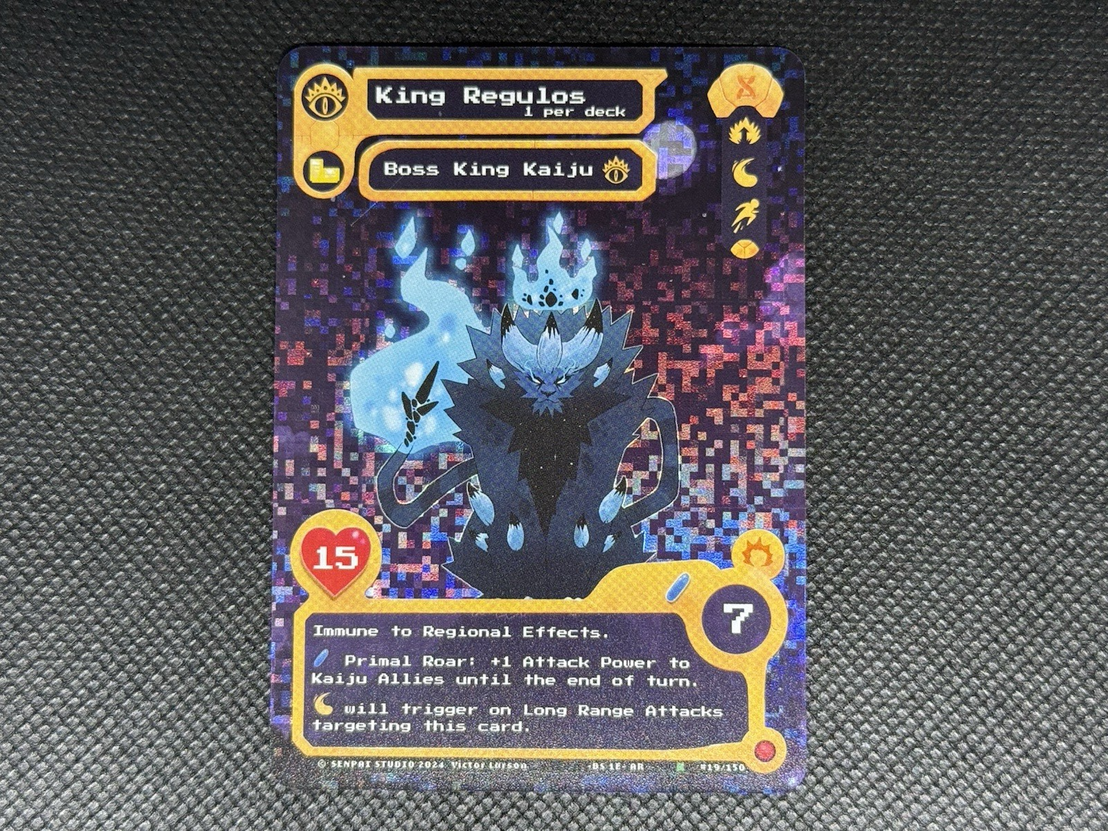 NomNom Verse! TCG - King Regulos #19 (Pixel) - Kickstarter - Near Mint