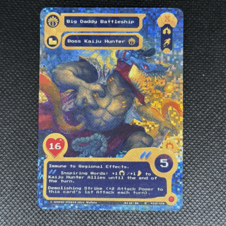 NomNom Verse! TCG - Big Daddy Battleship #157 (Pixel) - Kickstarter - Near Mint