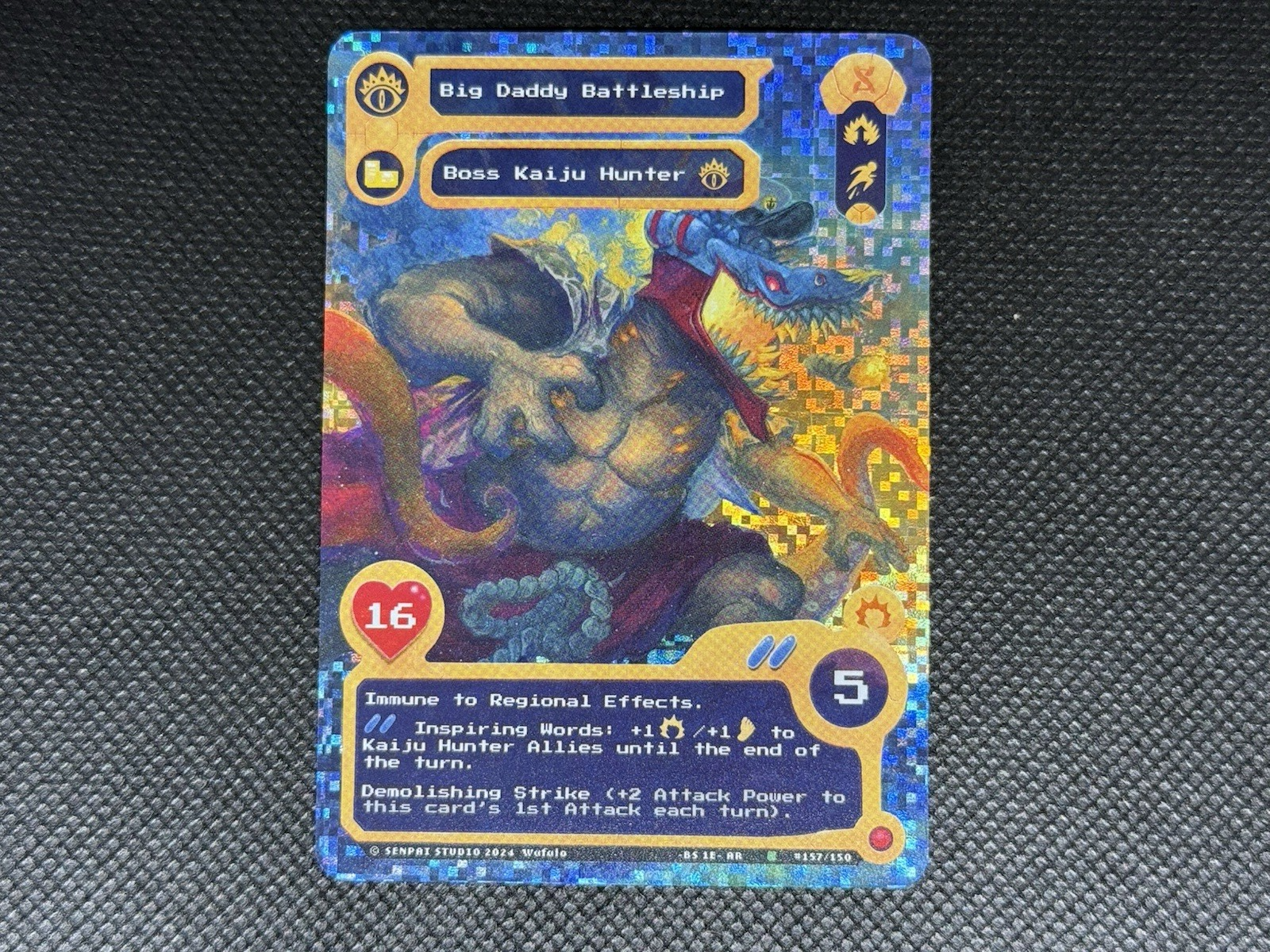 NomNom Verse! TCG - Big Daddy Battleship #157 (Pixel) - Kickstarter - Near Mint