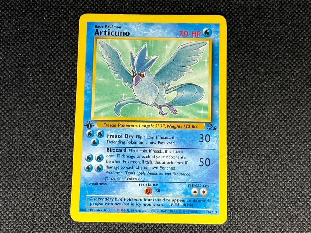 [1st Edition] Articuno Non-Holo - Pokemon Fossil Set - HP/DMG