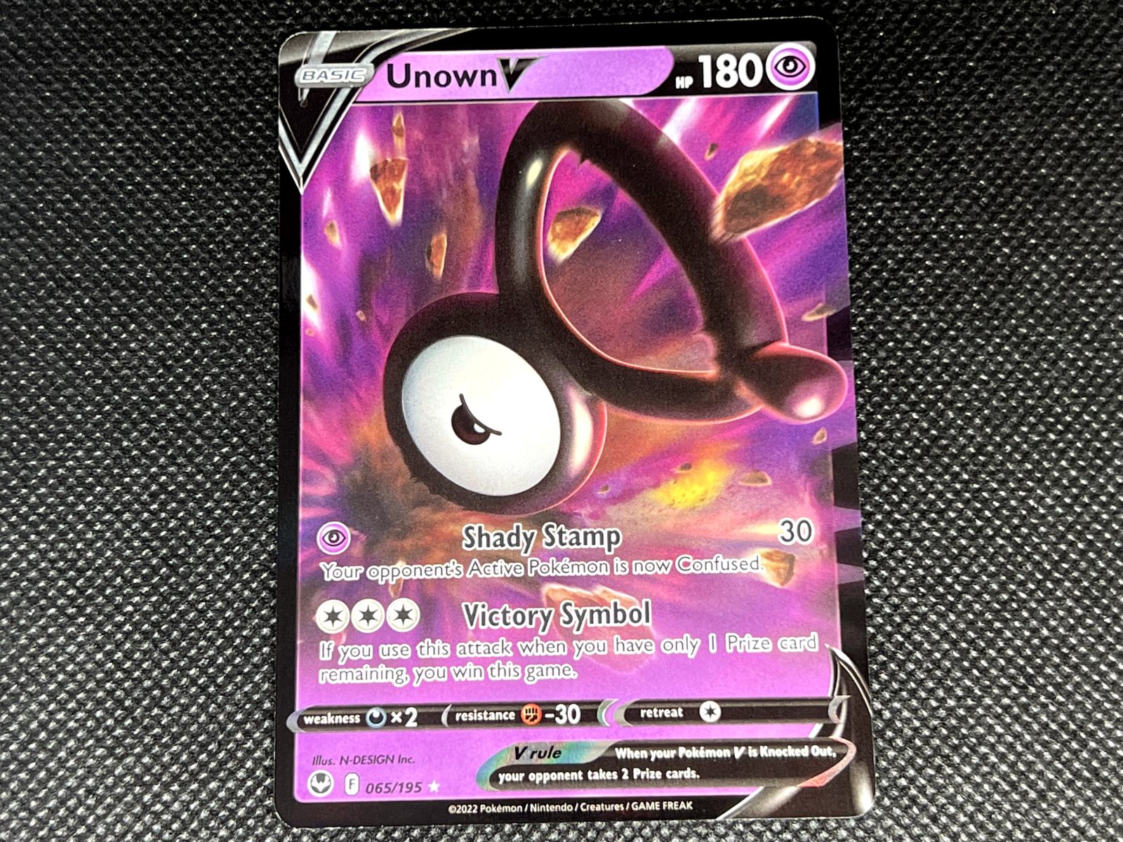 Pokemon TCG - Unown V #65 - Silver Tempest Set - Pack Fresh!